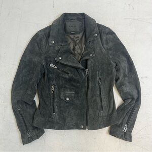 Blank NYC Charcoal Suede Biker Jacket